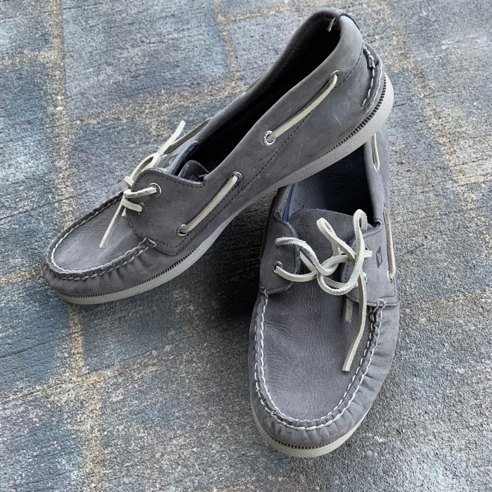 Grey Suede Sperry Top Siders